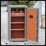 Nội thất két sắt Xiaomi CRMCR 100JBW bọc da kim cương, nhiều ngăn tiện ích để tài sản