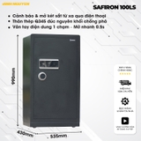 Két sắt nhập khẩu Safiron 100LS khóa vân tay điện tử thân thép Q345 cao cấp