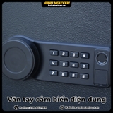 Cận cảnh mặt khóa vân tay cảm biến điện dung của két sắt Safiron 60LBF siêu nhạy 0.5 giây