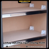 Bên trong két sắt Safiron 60LBF với hai khay đựng tháo lắp linh hoạt và nỉ cao cấp