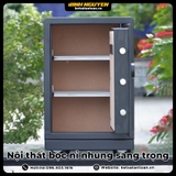 Nội thất két sắt Safiron 60LBF bọc nỉ nhung cao cấp – chia tầng sang trọng tiện dụng