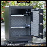 nội thất két sắt Safiron 60LS bọc nỉ kim cương sang trọng 3 ngăn