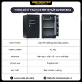 Két sắt nhập khẩu Safiron 80LS kích thước thực tế 79 x 46 x 40 cm