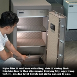 Ngăn hầm bí mật khóa riêng két sắt Xiaomi CRMCR 101LB thép đặc 5 ly cất vàng kín đáo an toàn