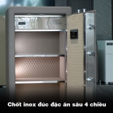Chốt inox đúc đặc ăn sâu 4 chiều két sắt Xiaomi CRMCR 101LB tăng khả năng chống khoan cạy phá