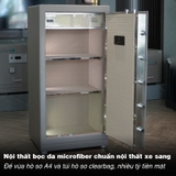 Nội thất két sắt Xiaomi CRMCR 123LB bọc da microfiber cao cấp để vừa hồ sơ A4 và tiền mặt