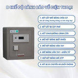 Két sắt Xiaomi CRMCR 45LB cảnh báo về điện thoại khi cạy phá, di chuyển, mở két bằng vân tay, mật khẩu hoặc chìa cơ