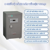 két sắt Xiaomi CRMCR 71LB cảnh báo về điện thoại khi cạy phá di chuyển mở két bằng vân tay mã số OTP