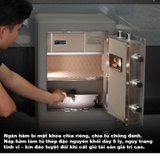 ngăn hầm bí mật két sắt Xiaomi CRMCR 71LB khóa chìa riêng khoang cất vàng độc lập chống đánh tráo