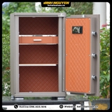 Nội thất két sắt Xiaomi CRMCR 80JBW bọc da kim cương có ngăn kéo và hai tầng chứa rộng rãi