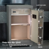 Chốt inox đúc đặc 4 chiều két sắt Xiaomi CRMCR 81LB, thép Q345 dày gấp nhiều lần két thường