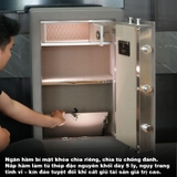 Ngăn hầm bí mật khóa riêng két sắt Xiaomi CRMCR 81LB, nắp thép đặc 5 ly ngụy trang kín đáo cất vàng
