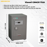 két sắt nhập khẩu Xiaomi CRMCR 71LB khóa vân tay điện tử định danh người mở kích thước cao 71cm rộng 43cm sâu 38cm