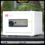 Két sắt Việt Tiệp KS11 mini khách sạn khóa vân tay điện tử màu trắng sang trọng