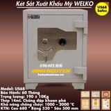 KÉT SẮT WELKO US68 KHÓA CƠ ĐỔI MÃ