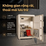 Két Sắt Xiaomi CRMCR 60MS Thông Minh: Vân Tay Định Danh, Báo Đúng Tên Người Mở, Cửa Tự Động Bật