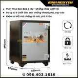 Két sắt việt tiệp đúc đặc KV68 Khóa Cơ Đổi Mã Chống Cháy Chống Cạy phá