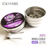 ⚡️N91⚡️ Hộp 10 Coil Ni90 - King Coils COIL-FATHER (26ga*2+36ga) - Dây dẫn nhiệt DIY, build coil, trở