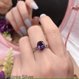 Nhẫn bạc đá màu tự nhiên