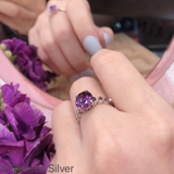 Nhẫn bạc đá màu tự nhiên