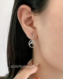 Khuyên nụ chữ F thời thượng 2.92VG2.E