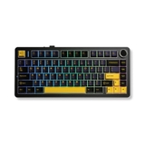 BÀN PHÍM CƠ AULA F75 ĐEN + XANH ĐẬM + CAM (KẾT NỐI TYPEC + 2.4G + BLUETOOTH, GREY WOOD V3 SWITCH)