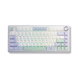 BÀN PHÍM CƠ AULA F75 TÍM NHẠT + BE + XANH LÁ (KẾT NỐI TYPEC + 2.4G + BLUETOOTH, GREY WOOD V3 SWITCH)