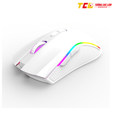 CHUỘT GAMING KHÔNG DÂY EDRA EM624W TRẮNG (USB WIRELESS 2.4GHZ/BLUETOOTH/RGB/HUANO SWITCH)
