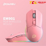 CHUỘT GAME KHÔNG DÂY DAREU EM901 HỒNG (USB)