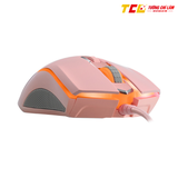 CHUỘT GAMING CÓ DÂY RAPOO V25S (MÀU HỒNG, KẾT NỐI USB, LED RGB)