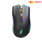 CHUỘT GAMING KHÔNG DÂY EDRA EM624W ĐEN (USB WIRELESS 2.4GHZ/BLUETOOTH/RGB/HUANO SWITCH)