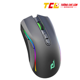 CHUỘT GAMING KHÔNG DÂY EDRA EM624W ĐEN (USB WIRELESS 2.4GHZ/BLUETOOTH/RGB/HUANO SWITCH)