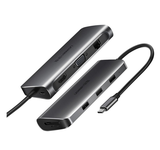 Bộ chuyển đổi USB Type-C to HDMI 4K, VGA, USB 3.0, đọc thẻ SD, Lan Gigabit, USB-C Ugreen 40873 chính hãng