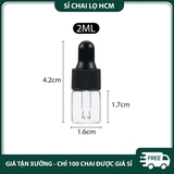 Chai thủy tinh chiết nước hoa, tinh dầu, mỹ phẩm 1ml/ 2ml/ 3ml/ 5ml, chai có ống nhỏ giọt tiện lợi - PE26