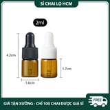 PET - PE27 - Chai thủy tinh nhỏ giọt màu nâu chống oxy hóa dùng đựng tinh dầu, serum, mỹ phẩm các loại PE27