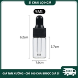 Chai thủy tinh chiết nước hoa, tinh dầu, mỹ phẩm 1ml/ 2ml/ 3ml/ 5ml, chai có ống nhỏ giọt tiện lợi - PE26