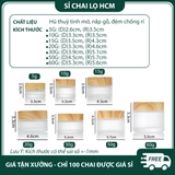 PE30  - Hũ chiết kem 5g 10g 15g 20g 30g 50g 60g, hũ thủy tinh mờ nắp gỗ có nắp phụ chống bụi dùng chiết mỹ phẩm, dưỡng da PE30