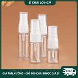 PE01 - Chai lọ PET xịt phun sương 100ml chiết mỹ phẩm du lịch, chất liệu nhựa trong, có loại màu nâu, màu xanh tối chống oxy hóa PE01