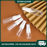 PE01 - Chai lọ PET xịt phun sương 100ml chiết mỹ phẩm du lịch, chất liệu nhựa trong, có loại màu nâu, màu xanh tối chống oxy hóa PE01