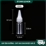 PE13 - Chai lọ PET nắp nhọn dùng chiết mỹ phẩm, mực xăm, dầu máy... chất liệu nhựa PET mềm bóp nhỏ giọt, nhiều dung tích 10ml 20ml 30ml 50ml 60ml 80ml 100ml - PE13