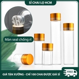 PE14 - Chai nhựa PET nắp vặn 2 lớp mạ kim loại dùng đựng dược phẩm nhiều dung tích 5ml 10ml 15ml 20ml 30ml - PE14
