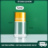 PE14 - Chai nhựa PET nắp vặn 2 lớp mạ kim loại dùng đựng dược phẩm nhiều dung tích 5ml 10ml 15ml 20ml 30ml - PE14