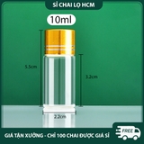 PE14 - Chai nhựa PET nắp vặn 2 lớp mạ kim loại dùng đựng dược phẩm nhiều dung tích 5ml 10ml 15ml 20ml 30ml - PE14