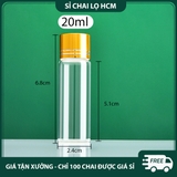 PE14 - Chai nhựa PET nắp vặn 2 lớp mạ kim loại dùng đựng dược phẩm nhiều dung tích 5ml 10ml 15ml 20ml 30ml - PE14