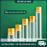 PE14 - Chai nhựa PET nắp vặn 2 lớp mạ kim loại dùng đựng dược phẩm nhiều dung tích 5ml 10ml 15ml 20ml 30ml - PE14