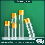 PE14 - Chai nhựa PET nắp vặn 2 lớp mạ kim loại dùng đựng dược phẩm nhiều dung tích 5ml 10ml 15ml 20ml 30ml - PE14