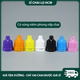 PE02 - Chai lọ nhỏ giọt 5ml chiết mực xăm, mỹ phẩm du lịch, tinh dầu, mẫu thử, dầu máy... nắp nhiều màu, thân nhựa nửa trong PE02