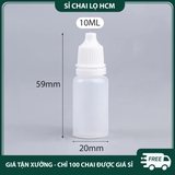 PE02 - Chai lọ nhỏ giọt 5ml chiết mực xăm, mỹ phẩm du lịch, tinh dầu, mẫu thử, dầu máy... nắp nhiều màu, thân nhựa nửa trong PE02