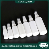 PE03 - Chai lọ xịt phun sương 10ml, 20ml, 30ml, 50ml chiết mỹ phẩm du lịch, thân nhựa màu trắng PE03