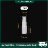 PE03 - Chai lọ xịt phun sương 10ml, 20ml, 30ml, 50ml chiết mỹ phẩm du lịch, thân nhựa màu trắng PE03